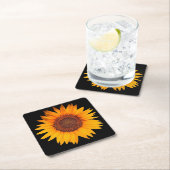 Dessous-de-verre Carré En Papier Tournesol (En situation)