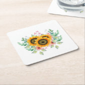 Dessous-de-verre Carré En Papier Tournesol (Incliné)