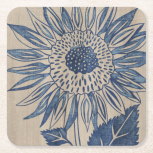 Dessous-de-verre Carré En Papier Tournesol d'Indigo