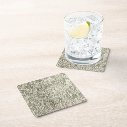 Dessous-de-verre Carré En Papier Tournus, Lonsle Saunier (En situation)
