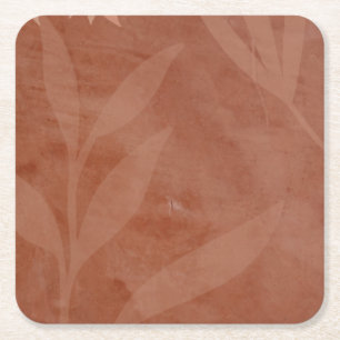 Dessous-de-verre Carré En Papier Tout-en-1 Mariage avec Superposition de Terracotta