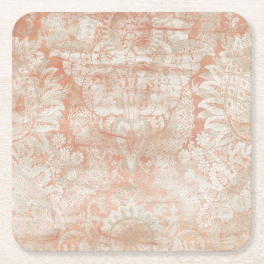 Dessous-de-verre Carré En Papier Trame de grenat (Devant)