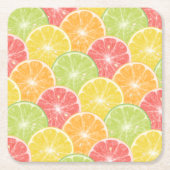 Dessous-de-verre Carré En Papier Tranches d'agrumes (Devant)
