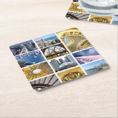 Dessous-de-verre Carré En Papier Tranches de Chicago (Incliné)