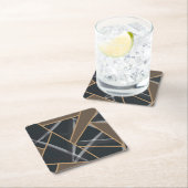 Dessous-de-verre Carré En Papier Triangles (En situation)