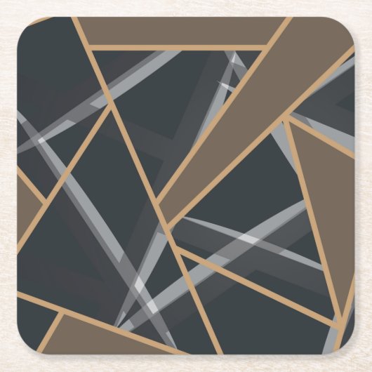 Dessous-de-verre Carré En Papier Triangles (Devant)