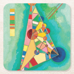 Dessous-de-verre Carré En Papier Triangles colorées par Wassily Kandinsky