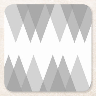 Dessous-de-verre Carré En Papier Triangles gris