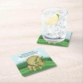 Dessous-de-verre Carré En Papier Tricératops (En situation)