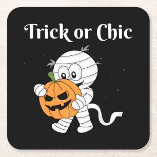Dessous-de-verre Carré En Papier Trick Or Chic