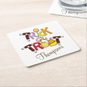 Dessous-de-verre Carré En Papier Tricoter ou traiter une bonbon (Incliné)