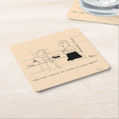 Dessous-de-verre Carré En Papier Trop de café (Incliné)