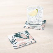 Dessous-de-verre Carré En Papier Tropical Blush (En situation)