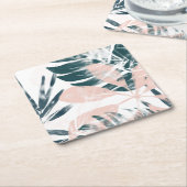 Dessous-de-verre Carré En Papier Tropical Blush (Incliné)