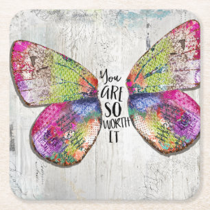 Dessous-de-verre Carré En Papier Tu En Veux Tellement La Peine