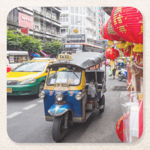 Dessous-de-verre Carré En Papier Tuk tuk, Bangkok