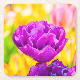 Dessous-de-verre Carré En Papier Tulipes Enchanting 15