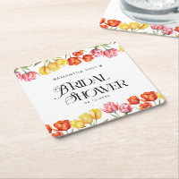 Tulipes Florales Roses Orange Moderne pour une Fêt