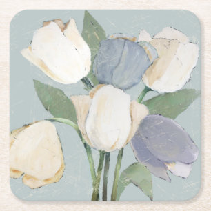 Dessous-de-verre Carré En Papier Tulipes françaises