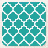 Tulle foncé blanc Motif Quatrefoil Marocain #5