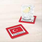 Dessous-de-verre Carré En Papier Türkiye (En situation)