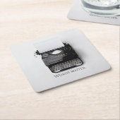 Dessous-de-verre Carré En Papier Typographe de mots importants (Incliné)