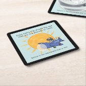 Dessous-de-verre Carré En Papier Un autre voyage autour du soleil (Incliné)