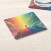 Dessous-de-verre Carré En Papier Un beau rêve (Incliné)