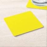 Dessous-de-verre Carré En Papier un fond jaune avec une bordure noire<br><div class="desc">6 Sous-verres en papier carrés personnalisés pour chaque événement.</div>