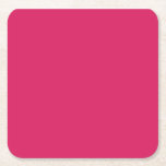 Dessous-de-verre Carré En Papier un fond rose avec une bordure blanche<br><div class="desc">6 Dessous de Verre Carrés en Papier Personnalisés pour Chaque Événement.</div>