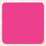 Dessous-de-verre Carré En Papier un fond rose avec une bordure noire<br><div class="desc">6 Sous-verres en Papier Carrés Personnalisés pour Chaque Événement.</div>