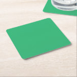 Dessous-de-verre Carré En Papier un fond vert avec une bordure blanche<br><div class="desc">6 Sous-verres en Papier Carrés Personnalisés pour Chaque Événement.</div>