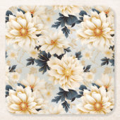 Dessous-de-verre Carré En Papier Un Mariage Floral Series Design 2 (Devant)