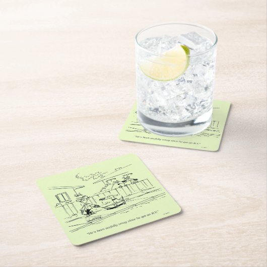 Dessous-de-verre Carré En Papier Un nouveau tour (En situation)