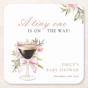 Dessous-de-verre Carré En Papier Un Petit Baby shower Espresso Martini