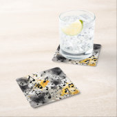 Dessous-de-verre Carré En Papier Un tas de notes musicales (En situation)