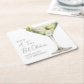Dessous-de-verre Carré En Papier Un Tini Un Peu Plus Ancien Martini (Incliné)