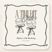 Dessous-de-verre Carré En Papier Un Tini Un Peu Plus Anniversaire Espresso Martini  (Devant)