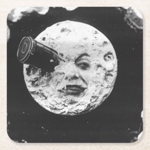 Dessous-de-verre Carré En Papier Un voyage dans la Lune