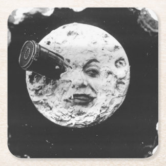 Dessous-de-verre Carré En Papier Un voyage dans la Lune