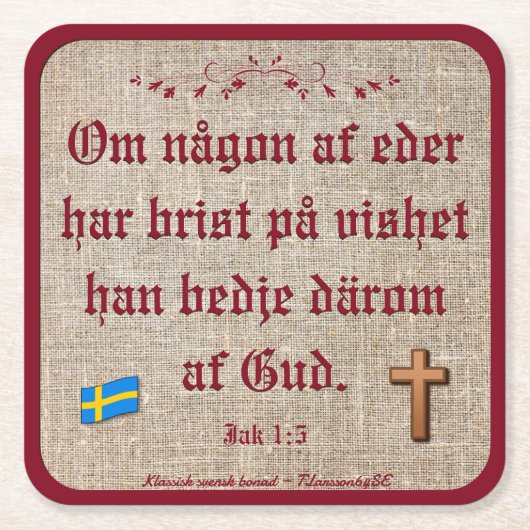 Dessous-de-verre Carré En Papier Underlägg — Bonad (Devant)