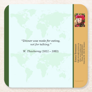 Dessous-de-verre Carré En Papier Underlägg — Connect, World