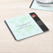 Dessous-de-verre Carré En Papier Underlägg — Connect, World (Incliné)