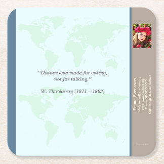 Dessous-de-verre Carré En Papier Underlägg — Connect, World