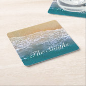 Dessous-de-verre Carré En Papier Une avec la plage (Incliné)