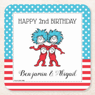 Dessous-de-verre Carré En Papier Une chose deux   Jumeaux