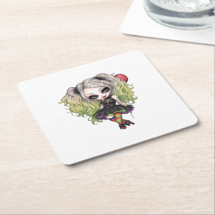 Dessous-de-verre Carré En Papier Une collection de designs Halloween pour jolie fil