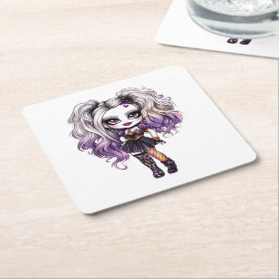 Dessous-de-verre Carré En Papier Une collection de designs Halloween pour jolie fil