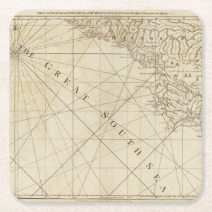 Dessous-de-verre Carré En Papier Une partie des provinces du Costa Rica et du
