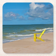 Une plage quelque part et chaise de plage